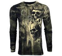Xtreme Couture by Affliction T-shirt à manches longues pour homme Death's Grin, noir, Taille 4XL