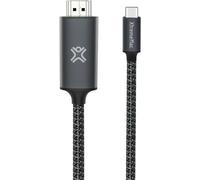 MCL Samar Câble adaptateur XTREMEMAC USB-C vers HDMI mâle 2 m Nylon tressé Gris