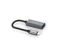 XtremeMac Adaptateur USB-C vers HDMI 4K 30Hz - USB 3.2 Gen 1 - Boîtier Aluminium Gris - Résolution 3840x2160 pixels - Câble USB-C intégré