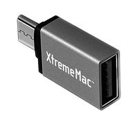 XtremeMac Adaptateur USB-C vers USB-A 3.0 OTG, Plug & Play, Support de Charge Rapide, boîtier en Aluminium de qualité pour MacBook, Samsung et Autres appareils USB-C, Noir