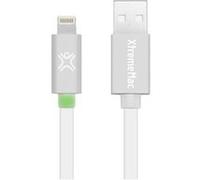 XtremeMac - Câble Lightning - Lightning mâle - 1.2 m - argent blanc - plat Argent G