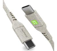 XTREMEMAC Premium ECO USB C Câble, USB-C - USB-C Type-C PD 60W, biodégradable, câble de chargement pour iPad Pro 2020 téléphone mobile, MacBook Pro, ordinateur portable, Samsung, Huawei 1m Blanc
