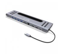 XtremeMac Station d'accueil USB-C 12-en-1 compact en aluminium avec double HDMI 4K