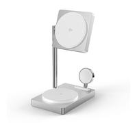 XtremeMac Station de Charge Sans Fil 3-en-1 X-Station Pro Qi2 15W Pliable USB-C Compatible iPhone MagSafe Apple Watch AirPods Charge Rapide Support Induction Aluminium - Gris