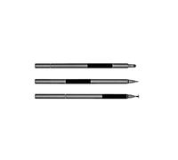XtremeMac Stylet XWH-STY-83 Universel Capacitif Noir/Argent, Corps Aluminium, 2 Embouts, Dimensions 155x9x9mm, Compatible Toutes Marques