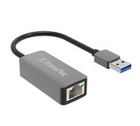 XtremeMac USB-A vers Ethernet LAN Adapter, RJ45, Plug & Play, Adaptateur réseau 10/100/1000 Mbit/s, Compatible avec Tout périphérique USB-A, boîtier Aluminium de qualité - Space Grey
