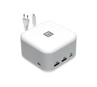 XtremeMac X-Cube PRO - Adaptateur secteur - 6 en 1 - 130 Watt - PD, SuperSpeed - 6 connecteurs de sortie (USB, USB-C, HDMI, RJ-45, USB-C 24 broches (100 Watt passthrough)) - sur le câble : USB-C