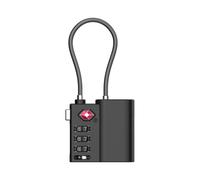 XtremeMac X-LOCK PRO Cadenas TSA 2-en-1 avec Tracker Find My - Antivol Valise Connecté Compatible Apple, Localisation Bluetooth, Serrure Bagage Sécurisée Voyage Avion -Noir