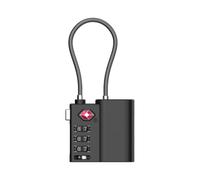 XtremeMac X-LOCK PRO Cadenas TSA 2-en-1 avec Tracker Find My - Antivol Valise Connecté Compatible Apple, Localisation Bluetooth, Serrure Bagage Sécurisée Voyage Avion -Noir