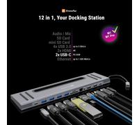 XtremeMac XWH-CDH-13 Station d'accueil pour ordinateur portable Type-C Hub Station