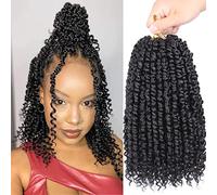 Xtrend 10 pouces 8 packs Présidette Passion Twist Crochet Course Natural Natural Bohemian Pré-boucle Bob Bob Bob Troubles Extensions de cheveux pour les femmes (1B #)