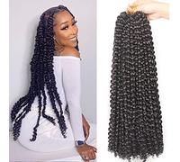 Xtrend 24 pouces 7 Packs 18 Strands/Pack Passion Twist Cheveux Bohème Vague D'eau Crochet Tresses Cheveux pour Papillon Locs Crochet Cheveux Passion Twist Synthétique Tressage Extensions de Cheveux 2#