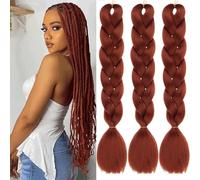 Xtrend 3 Packs 16 Inch Brown Soft Springy Afro Twist Hair Pre-Separated Spring Twist Hair for Faux Locs Natural Marley Twist Crochet Braiding Hair Synthetic Hair Extensions 8 Strands/Pack 30#