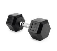 TREXO Haltères Hexagonaux 10 kg en fonte caoutchoutée durable Alteres Musculationà la maison Halteres avec poignée ergonomique Fitness, Gymnastique Musculaire 1x Haltère