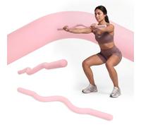 XTREXO SCULPT Barre de curl 90 cm Barre d'haltère courbée 6,8 kg en fer avec revêtement en silicone pour biceps et triceps