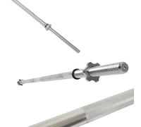 XTREXO TX Haltère longue 180 cm - 8,7 kg, capacité de charge 140 kg, diamètre 28 mm, en acier au carbone, moletage, fermetures en étoile - Pour la musculation à la maison, développé couché, squats