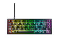 Xtrfy Cherry K5V2 Compact, Clavier de Gaming mécanique, Format 65%, Disposition Nordique (QWERTY), Clavier Hot-Swap, Cherry MX2A Red Switches, Noir