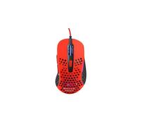 Xtrfy M4 RGB, souris filaire de gaming ultra-légère, conception ergonomique pour droitiers, capteur 3389 Pixart ultramoderne, rétro-éclairage RGB réglable, Kripparrian Red Edition