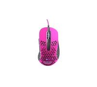 Xtrfy M4 RGB, souris filaire de gaming ultra-légère, conception ergonomique pour droitiers, capteur 3389 Pixart, rétro-éclairage RGB réglable, Pink Edition