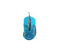 Xtrfy M4 RGB, souris filaire de gaming ultra-légère, conception ergonomique pour droitiers, capteur 3389 Pixart ultramoderne, rétro-éclairage RGB réglable, Miami Blue Edition
