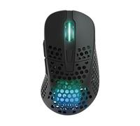 Xtrfy M4 Wireless, souris de gaming ultralégère sans fil, optimisé pour l’esport radio 2,4 GHz, rétro-éclairage RGB, souris ergonomique, adaptable pour droitiers rechargeable, Noir