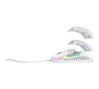 Xtrfy M42 Wireless, souris de gaming ultralégère sans fil, optimisé pour l’esport radio 2,4 GHz, rétro-éclairage RGB, boîtier modulaire (2 dimensions incl.), Rechargeable, Blanc