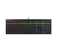 CHERRY MX 2.0S, Clavier de Jeu Mécanique avec Éclairage RGB, Disposition Française (AZERTY), Filaire, Conçu en Allemagne, Commutateurs MX2A Red, Noir