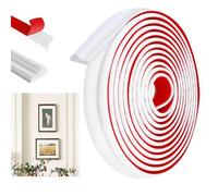 Xtrillogen Moulures décoratives autocollantes - 5 m x 32 mm - Blanc - Moulures en stuc flexibles - Autocollantes - Pour murs, armoires, portes, cadres photo (5 m x 32 mm)