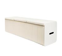 Xtroml Chaise Pliable en Papier Accordéon - Siège Nid d'abeille se Transforme en Table Basse, Banc ou Tabouret à Chaussures - Mobilier Gain de Place Multifonction pour Maison,White-32×37×135cm