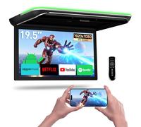 XTRONS Écran 19,5 pouces Android 14 rabattable pour voiture, écran FHD IPS, Octa-core 4 + 64 Go, lecteur multimédia de toit de voiture avec son de qualité supérieure, prise en charge HDMI/USB/AV/IR