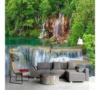 XTSWallpaper Cascades Arbres Paysages 200X100Cm Papier Peint Photo 3D Optique Trompe L Oeil | Déco Mural Tableaux Muraux Photo Mural Décor Motif Poster Géant Stickers Muraux Optique Fond Effet