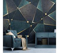 XTSWallpaper Murale Fonds D'Écran 3D Personnalisé 400X280Cm Or Texture Triangle 3D Photo Papier Peint Pvc Autocollant Enfant Mur Fond Dessin Mur Bricolage Papier Peint Intissé Chambre