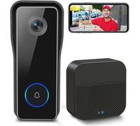 XTU Sonnette sans Fil avec Caméra, 2,4G WiFi Sonnette Video Extérieure Étanche Détection Humaine PIR, Audio Bidirectionnel
