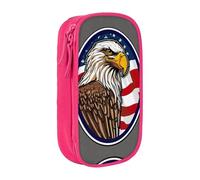 XTUAG American Bald Eagle Grande Capacité Double Couche Étudiant Stylo Case Back To School Supplies Forteen