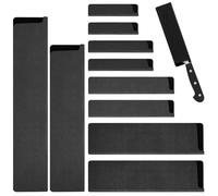 XTUDOU® 10 Pièces Protege Lame Couteau, éTuis En Abs, Fourreaux de Protection pour Couteau de Cuisine Noire Avec Doublure En Velours, Convient pour Les éTuis de Couteaux Et Les ProtèGe-Lames