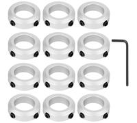 XTUDOU® 24 Pièces Anneau de Butée, DiamèTre 8 Mm, pour Forets, avec Clé Hexagonale, Butée de Profondeur de Perçage, pour Pièces D'Imprimante 3d, Tours Cnc et Composants D'engrenages