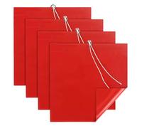 XTUDOU® Drapeaux D'avertissement Rouges, Drapeau Rouge Surdimensionné 30 x 30cm, avec Cordon et Boucle en Laiton, Drapeau D'Avertissement pour Voiture Caravane Remorque Porte-Vélos