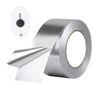 XTUDOU® Ruban Adhésif Aluminium 5 cm x 50 m, Ruban Adhesif Haute Temperature, Imperméable et Résistant à La Chaleur, Scotch Alu pour Plancher Chauffant, Cuisine et Salle de Bain