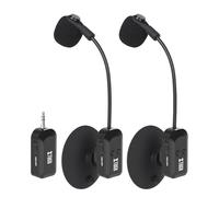 XTUGA Microphone sans fil pour instrument avec ventouse, système de microphone sans fil pour guitare 2.4G rechargeable, violon, violoncelle, batterie 6 heures (KX-722-2)