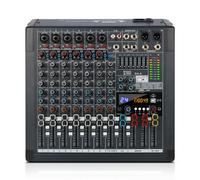 XTUGA RA-8 Audio Mixer Table de Mixage Mélangeur Audio Professionnelle, Console de Mixage 8 Canaux Avec Bouton Muet Egaliseur 7 Bandes Bluetooth MP3
