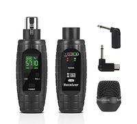 XTUGA U95 Émetteur et récepteur XLR sans fil Émetteur-récepteur de guitare sans fil UHF avec microphone, adaptateur de micro rechargeable pour microphone dynamique, guitare électrique basse