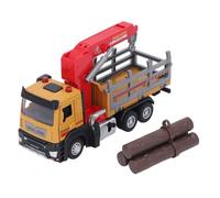 XTUJGJKV 1:32 Grue de Transport de Bois, Camion d’Exploitation forestière en Alliage avec lumière et Son, Jouet de Grue de Chargement simulée pour Tout-Petits, Camion de Transport réaliste (Jaune)