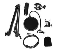 XTUJGJKV Ensemble de Microphones USB, kit de Microphone de Jeu Professionnel avec Support pour Salle d’émission Radio sur Ordinateur, Microphone à condensateur cardioïde Plug and Play avec