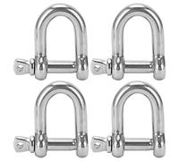 XTUJGJKV Manille D Droite M10, Crochets de Manille de gréement de Type D en Acier Inoxydable, Manille D à Rupture Courte résistante à la Corrosion avec Polissage électrolytique, pour