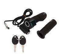 XTUJGJKV Poignée de gaz à torsion avec écran numérique vert pour vélo électrique, poignée de gaz universelle de 12 V à 99 V compatible avec les batteries au plomb et au lithium, en ABS