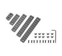 XTUJGJKV Rail Accessory Set, Aluminum Alloy Rail Sections 3 5 9 11 13 Slot, Black Anodized Low Profile Adapter with 10 Nuts 10 Screws and Wrench for Industrial Side Rail System
