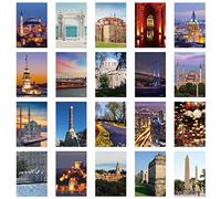 xtvinvm Istanbul Lot de 20 cartes postales de voyage vintage Turquie Europe du monde entier pour envoi postal, affaires, Noël, vacances, anniversaire