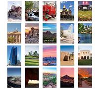 xtvinvm Lot de 20 cartes postales de voyage US City Phoenix Arizona du monde entier vintage pour envoi postal, affaires, Noël, vacances, anniversaire, avec côté postale