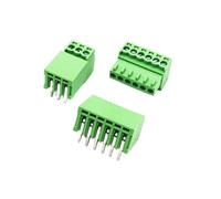 XTVKFWJAB 5 jeux de bornes de câblage à vis, pas de 2.54mm, 15EDG, prise de broche + prise de plaque de soudage 2P/3P/4P/5P/6P(Curved needle set,4P)