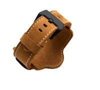 XTVKFWJAB Accessoires de montre compatibles avec la montre Panerai PAM380 111 351 en cuir givré avec grande chaîne en cuir, 20 mm 22 mm 24 mm 26 mm(Brown black buckle,20mm)